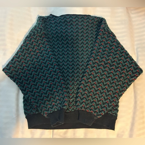 Vintage California Poppy Red and Green Ugly Christmas Knit Sweater - L - Picture 7 of 9